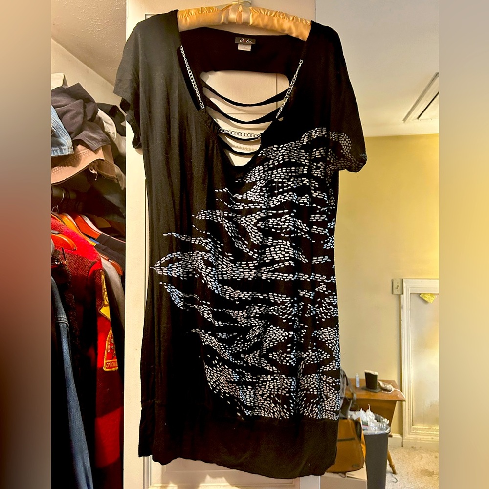 Black and silver Women's mini dress SEXY